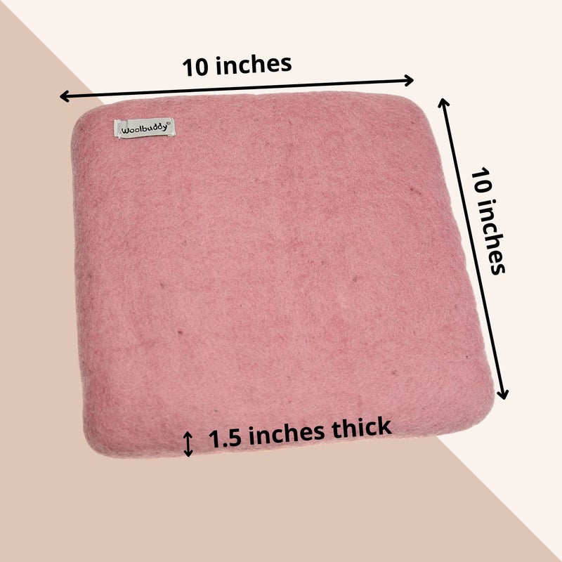 Woolbuddy Needle Felting Pad â€“ Pink Wool Mat 10x10x1.5 â€“ Foam Alternative Base for 3D, Wet, & Dry Felting Crafts - Image 5